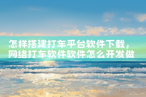 怎样搭建打车平台软件下载