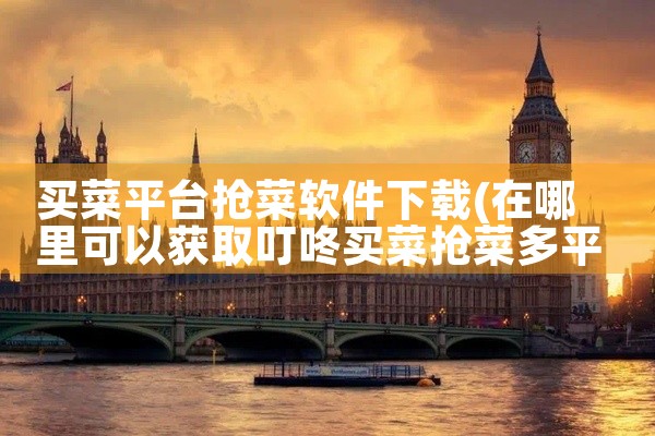 买菜平台抢菜软件下载