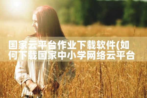 国家云平台作业下载软件