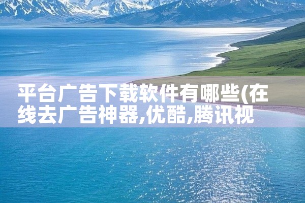 平台广告下载软件有哪些